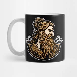 Viking - Bearded Warrior With Long Hair Mug